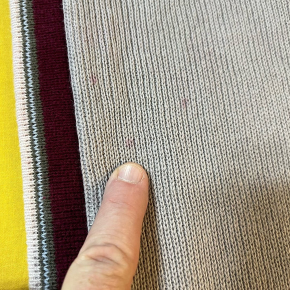 Joe Boxer Burgundy and Tan Color Block Zip Front Cardigan / Shacket Size XL - Picture 9 of 10